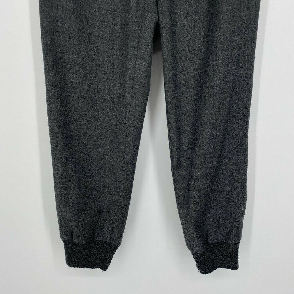 J. Crew Drapey Wool Blend Jogger Pants Women Size 2 Drawstring Stretch Crop Gray - Picture 3 of 10